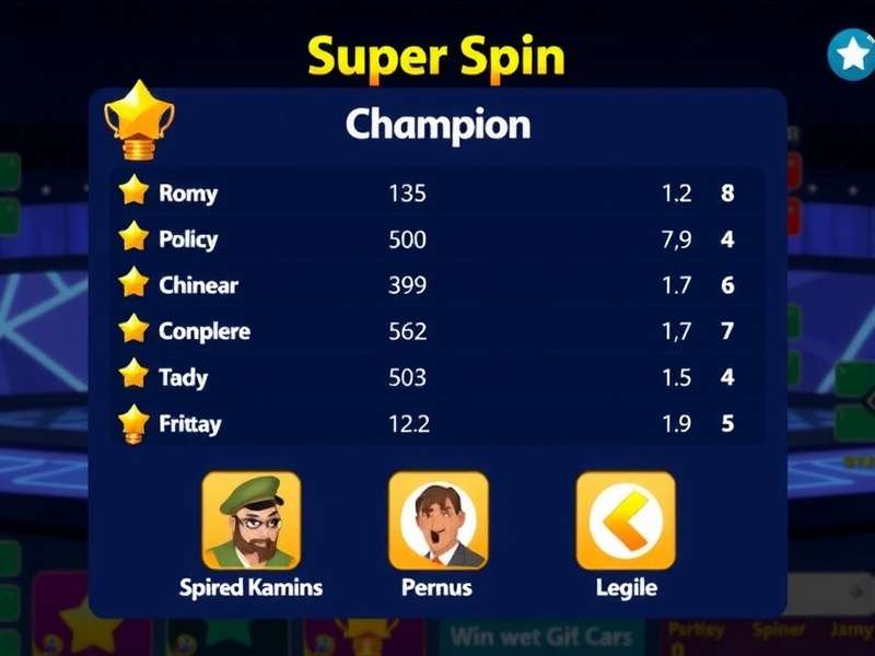 Super Spin Champion Leaderboard